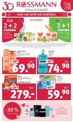 akční leták ROSSMANN drogerie 31.1.2024-13.2.2024