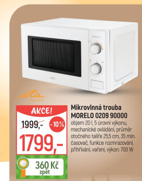 Mikrovlnná trouba ETA Morelo 0209 90000