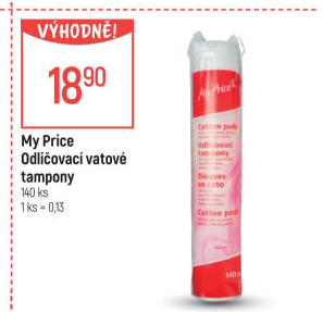 Odličovací tampony My Price