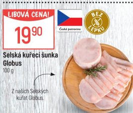 Selská kuřecí šunka Globus