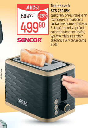 Topinkovač Sencor STS 7501BK