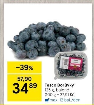 Borůvky Tesco
