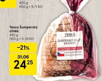 Chléb Šumperský Tesco