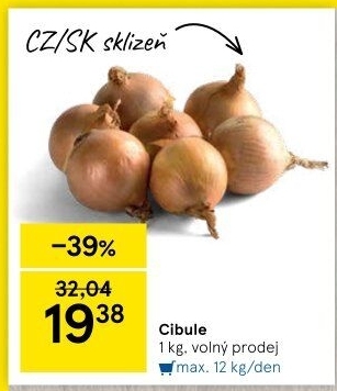 Cibule kuchyňská žlutá