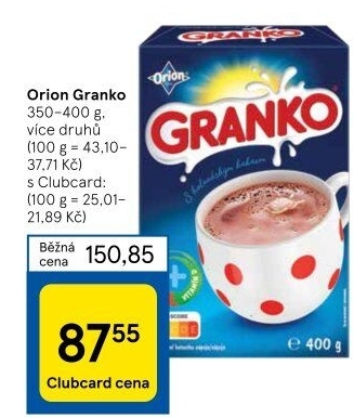 Instantní kakao Granko Orion