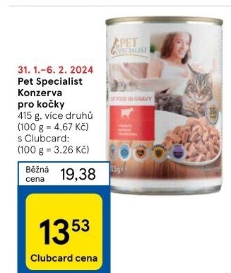 Konzerva pro kočky Pet Specialist