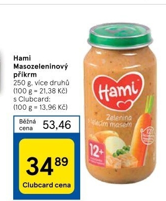 Příkrm masozeleninový Hami