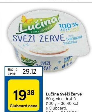 Svěží žervé Lučina