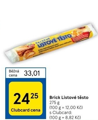 Těsto listové rozválené Brick