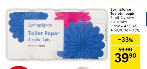 Toaletní papír 2vrstvý Springforce