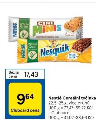 Tyčinka cereální Nestlé