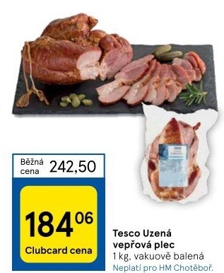 Uzená plec bez kosti Tesco