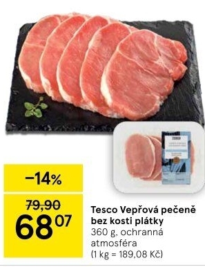 Vepřová pečeně bez kosti Tesco