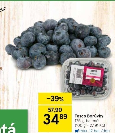Borůvky Tesco