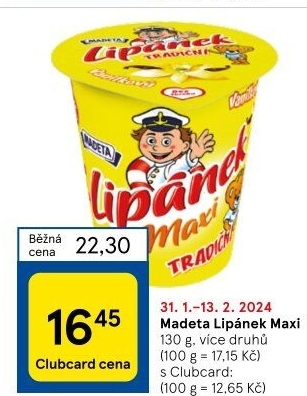 Dezert Lipánek Madeta