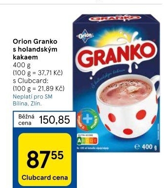 Instantní kakao Granko Orion