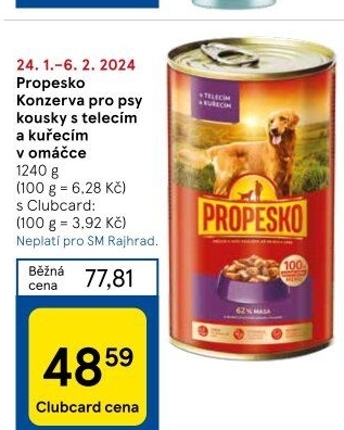 Konzerva pro psy Propesko