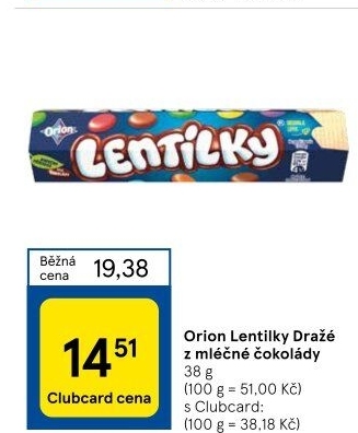 Lentilky Orion