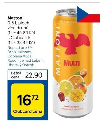 Ochucená voda Mattoni
