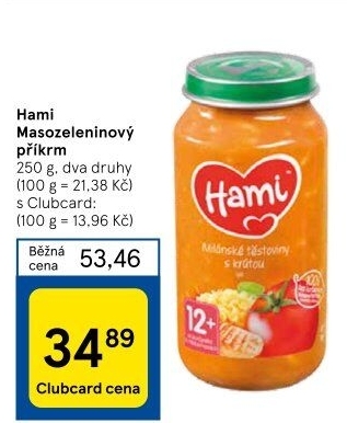 Příkrm masozeleninový Hami