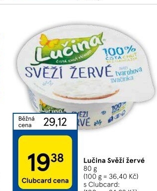 Svěží žervé Lučina