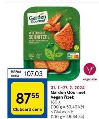 Veganský řízek Veggie Garden Gourmet