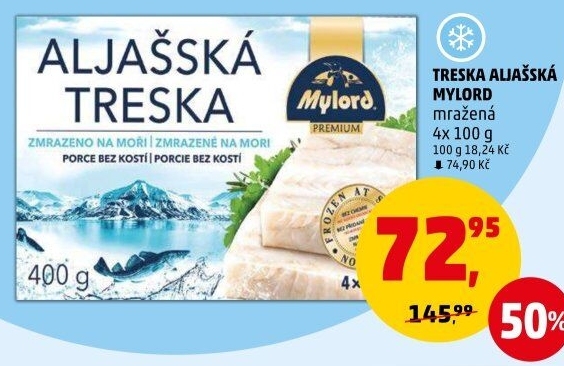 Aljašská treska mražená Mylord