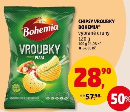 Chipsy Vroubky Bohemia Chips