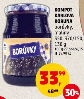 Kompot borůvky Karlova Koruna
