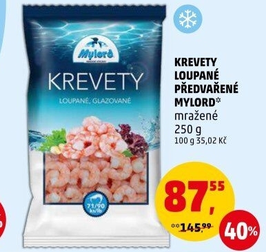 Krevety celé loupané mražené Mylord
