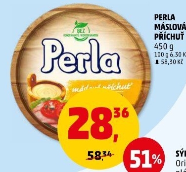 Margarín máslová příchuť Perla