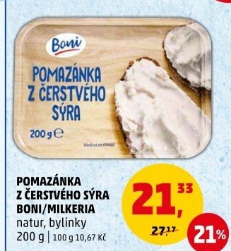 Pomazánka z čerstvého sýra Boni