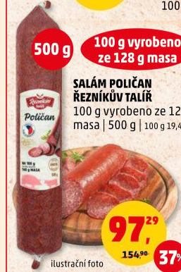 Salám Poličan Řezníkův talíř
