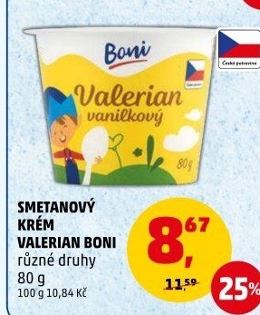 Smetanový krém Valerian Boni