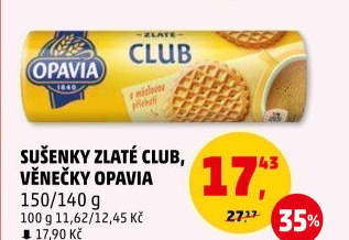 Sušenky Zlaté Club Opavia