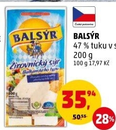 Sýr Balsýr Mlékárna Žirovnice