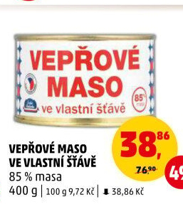 Vepřové maso ve vlastní šťávě