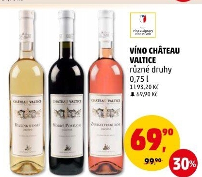 Vína Chateau Valtice