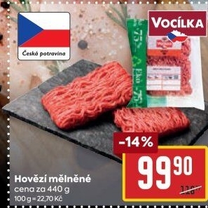 Hovězí mleté maso Vocílka