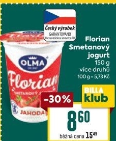 Jogurt smetanový Florian Olma