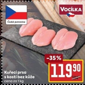 Kuřecí prsa s kostí Vocílka