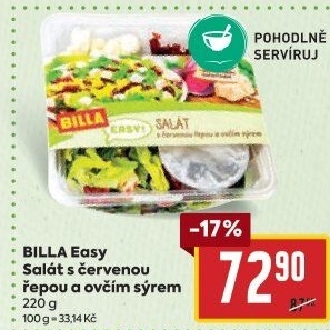 Salát s červenou řepou a ovčím sýrem Easy Billa