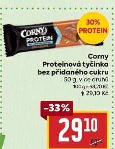 Tyčinka se sníženým obsahem cukru Protein Corny