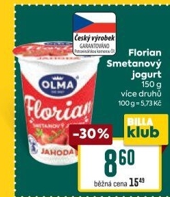 Jogurt smetanový Florian Olma