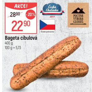 Bageta s cibulkou
