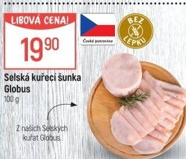 Selská kuřecí šunka Globus