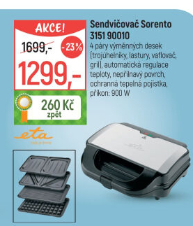 Sendvičovač ETA Sorento 3151 90010