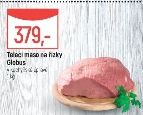 Telecí maso na řízky Globus