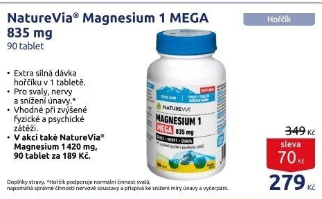 Doplněk stravy Magnesium NatureVia