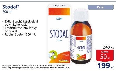 Homeopatikum sirup proti kašli Stodal